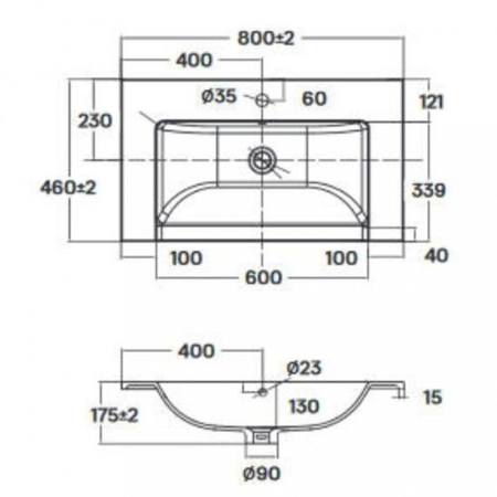 Wellis Chiuvetă din marmură artificială turnată din Azore [2]