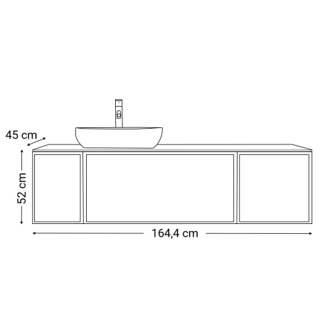 Wellis Dulap pentru chiuvetă Tripoli din nuc [3]