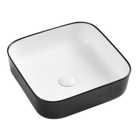 Baie - Wellis Lavoar de blat din porțelan Azalea alb-negru mat