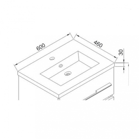 Wellis Lavoar din marmură artificială turnată Nina 60 [2]