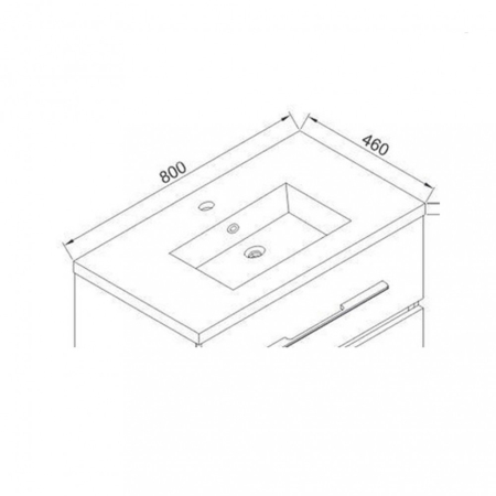 Wellis Lavoar din marmură artificială turnată Nina 80 [2]