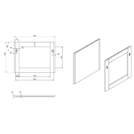 Wellis Oglindă de perete Blondie 60 [2]