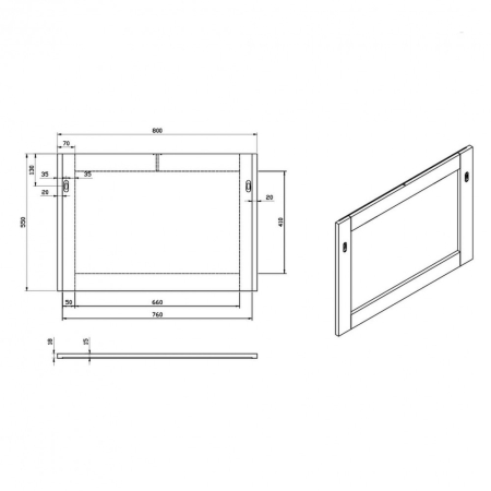 Wellis Oglindă de perete Elois 80 [2]