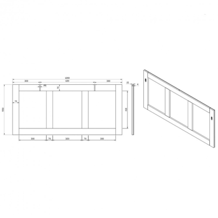 Wellis Oglindă de perete Nina 120 [2]