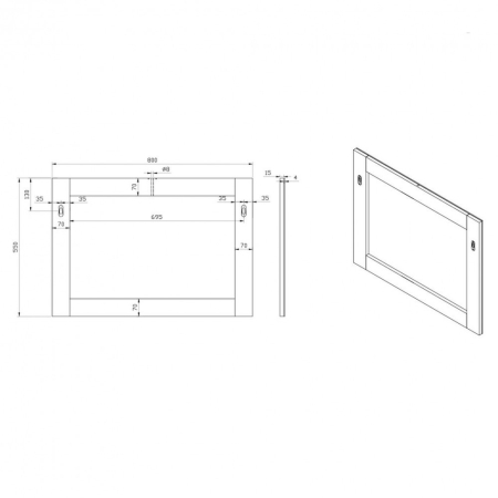 Wellis Oglindă de perete Nina 80 [2]