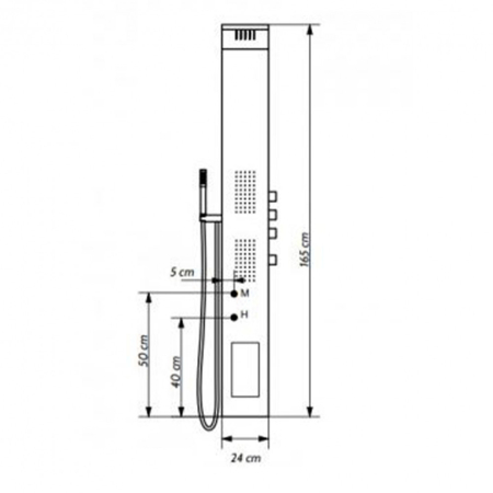 Wellis Panou de duș cu hidromasaj Bonita [2]