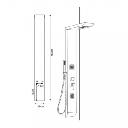 Wellis Panou de duș cu hidromasaj Lucia [3]