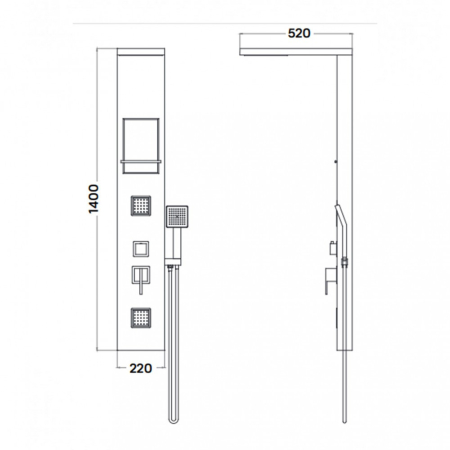 Wellis Panou de duș cu hidromasaj Modica [4]