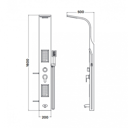 Wellis Panou de duș cu hidromasaj Napoli [5]