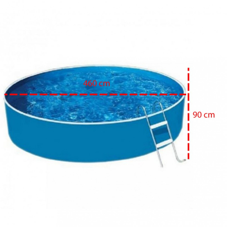 Wellis Piscină rotundă Lagoon Basic cu perete rigid, cu filtru de nisip, căptușeală tip spray 460x90 cm [4]