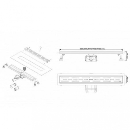 Wellis Scurgere de duș W-Drain Dots [3]