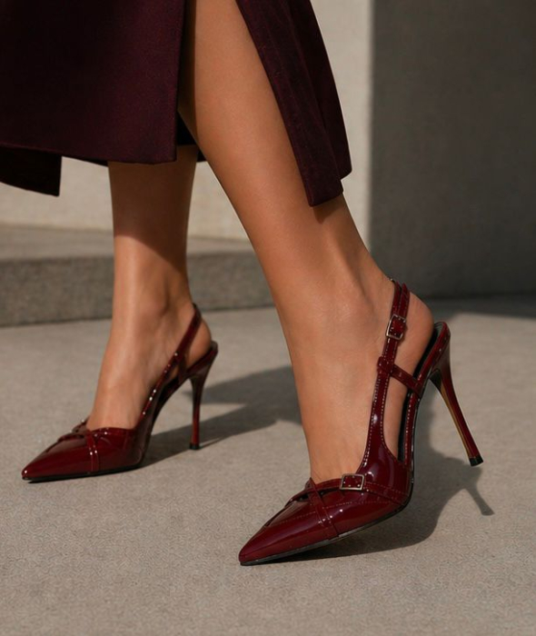 Aging like fine wine Burgundy Stilletos [6]