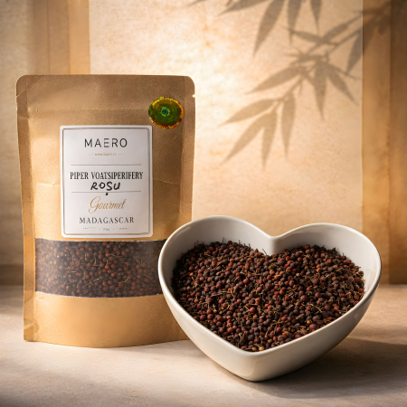 Mirodenii Madagascar - Piper Voatsiperifery Roşu din Madagascar - Gourmet, 500g - MAERO