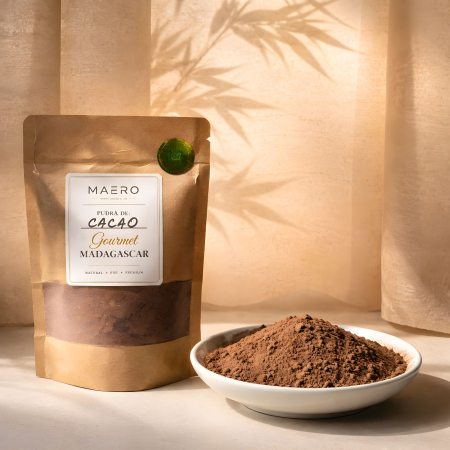 Vanilie și Cacao - Pudră de Cacao Pură din Madagascar - Gourmet, 1kg - MAERO