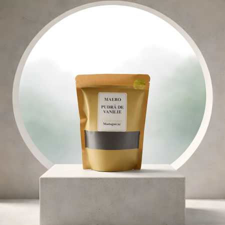 Vanilie Pudră - Pudra de Vanilie Gourmet din Madagascar – Calitate A, 100% Naturala, 100g - MAERO