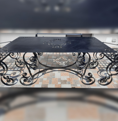 Set Masă și Scaune din Fier Forjat - Eleganță și Durabilitate pentru Grădină și Terasă [2]