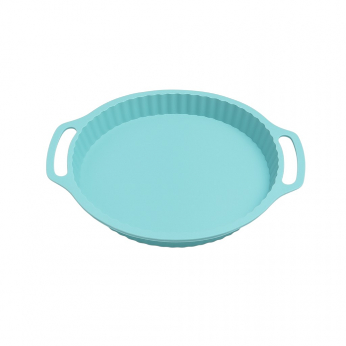 Tavă rotundă din silicon alimentar antiaderent pentru tarte și quiche [3]