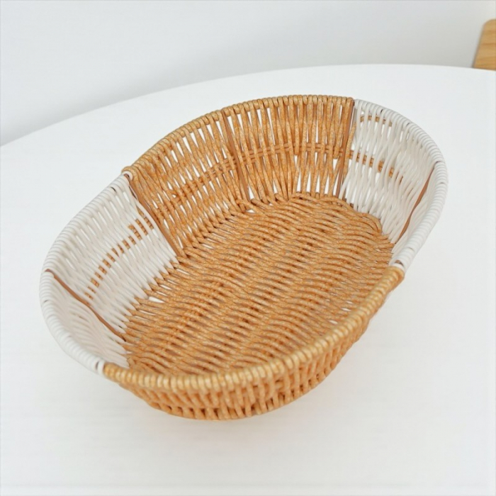 Coș împletit rustic modern pentru pâine fructe gustări reutilizabil [4]