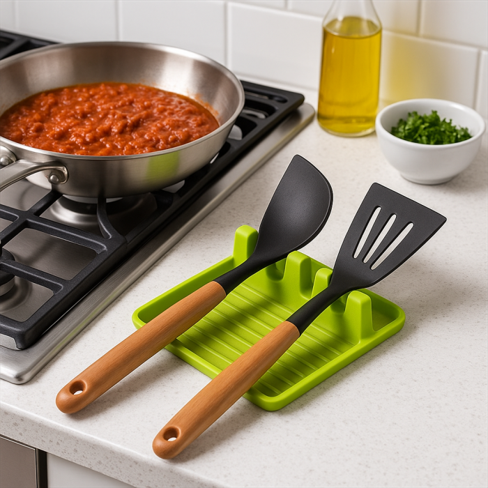 Suport din silicon cu 4 canale pentru ustensile de bucătărie [2]