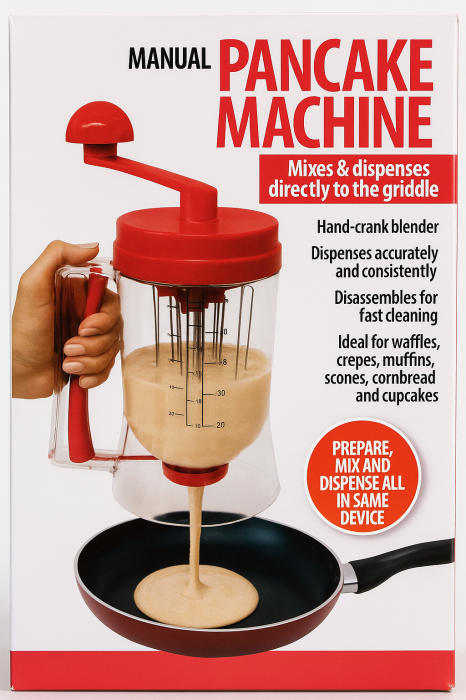 Dispenser manual aluat clătite brioșe vafe cu blender integrat și dozare precisă [3]