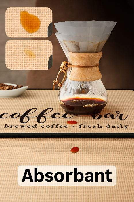 Covoraș absorbant Coffee Bar pentru espressor cafetieră și pahare bucătărie [4]