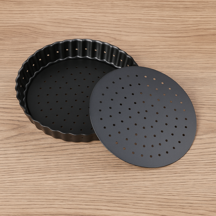 Formă mini tarte fund detașabil perforat antiaderentă patiserie deserturi [5]