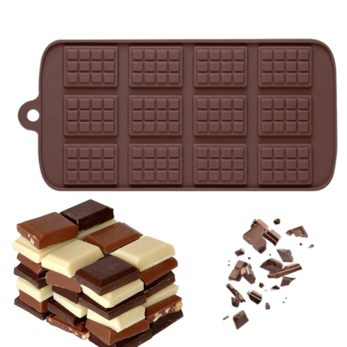Formă din silicon pentru ciocolată 12 cavități mini-tablete [3]