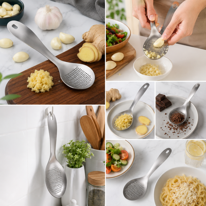 Răzătoare din inox 304 pentru usturoi și ghimbir 23,5 cm [5]
