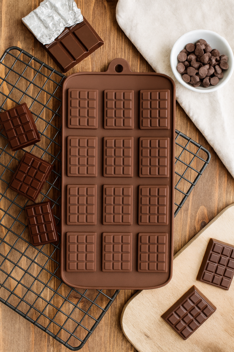 Formă din silicon pentru ciocolată 12 cavități mini-tablete [4]