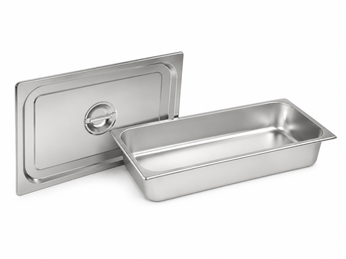 Tavă Gastronorm GN 1/1 din inox cu capac 53x33x10 cm [6]