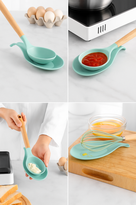 Suport linguri și ustensile din silicon – diferite culori [3]