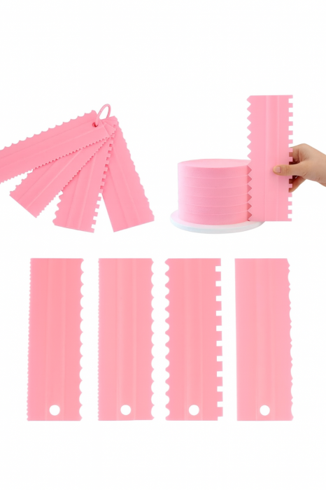 Set 4 șabloane din plastic pentru decorarea torturilor [1]