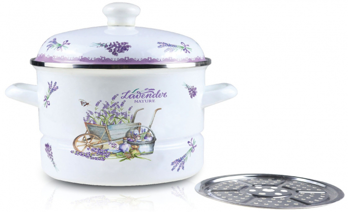 Oală emailată Grunberg GR2462 5 L cu capac diametru 24 cm [2]