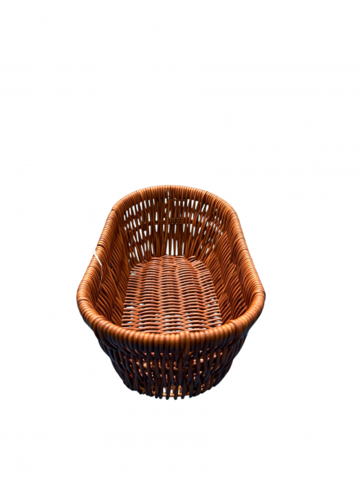 Coș oval pâine fructe patiserie aspect ratan rustic decorativ [5]