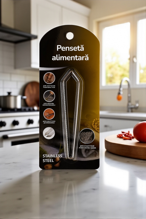 Pensetă alimentară inox bucătărie profesională plating gătit precis [1]