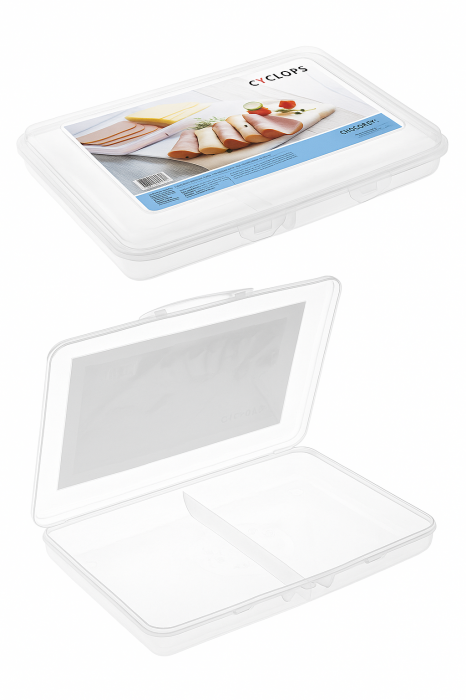 Cutie depozitare alimente feliate 2 compartimente frigider mezeluri brânzeturi [1]