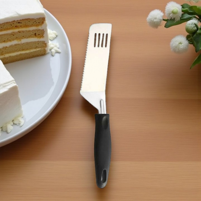 Cuțit-spatulă 2 în 1 inox pentru torturi și prăjituri servire felii elegante [3]