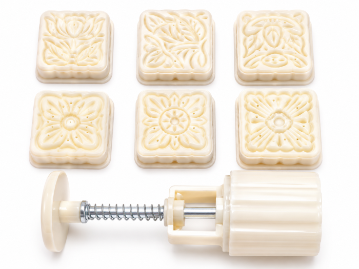 Set presă decorativă pentru biscuiți și fondant – 6 modele florale [5]