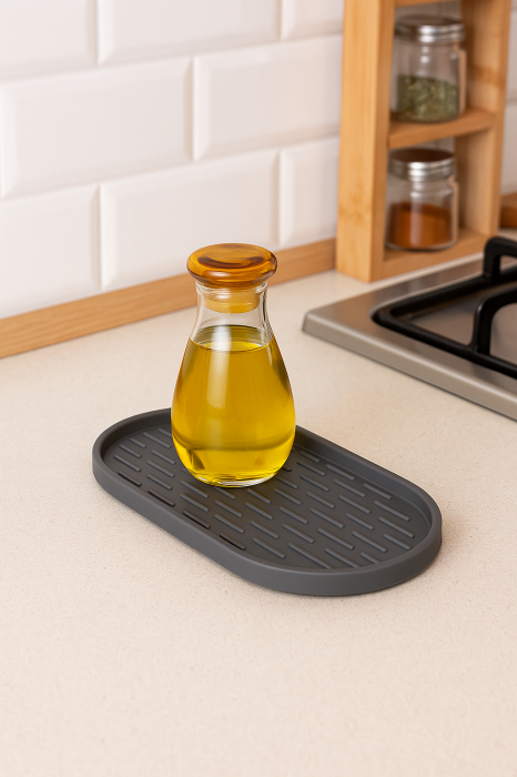 Tăviță organizator din silicon multifuncțională gri închis [3]