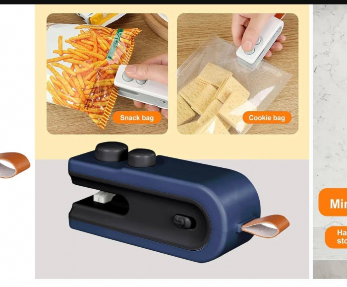 Aparat de Sigilat Pungi 2 în 1 cu USB Type-C și Funcție de Tăiere – Portabil [5]