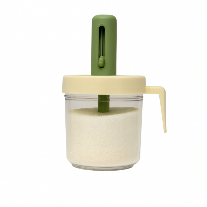 Borcan condimente cu linguriță integrată – 300 ml, zahăr, cafea, sare [5]