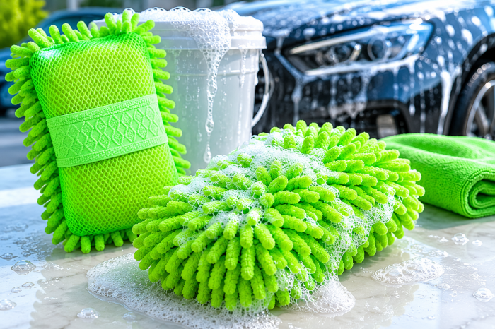 Burete Microfibra Chenille pentru Curatenie si Spalare Auto Culori Aleatorii [6]