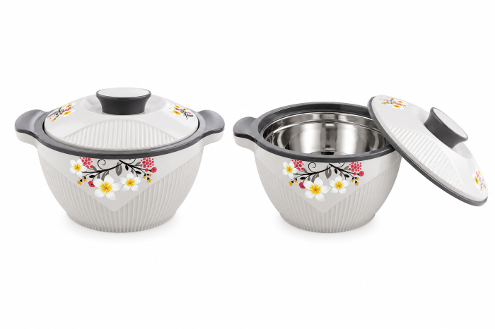 Caserolă Termică Inox 2.1L cu Capac Floral [5]
