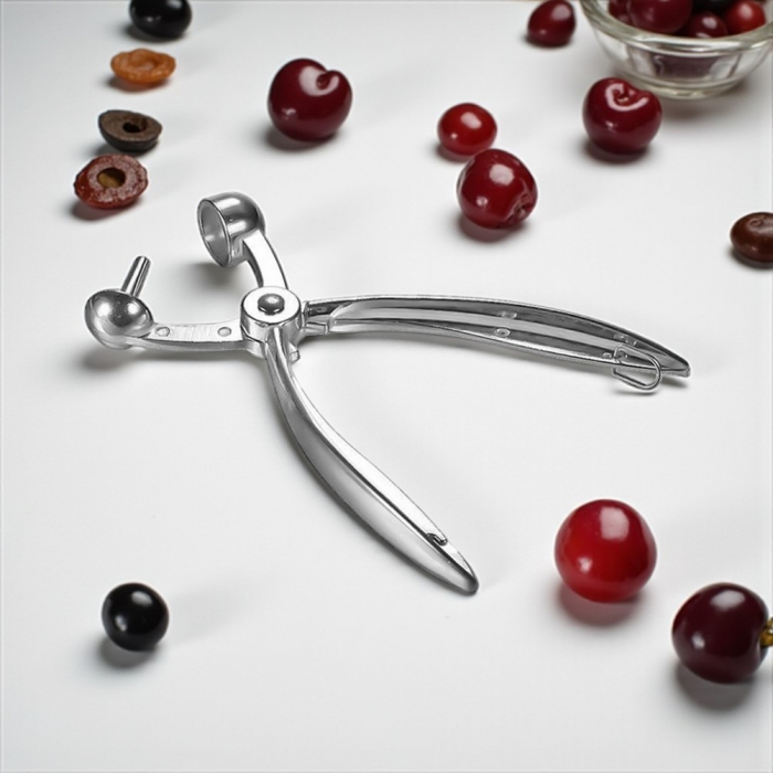 Clește inox pentru scos sâmburi cireșe vișine și măsline bucătărie [1]