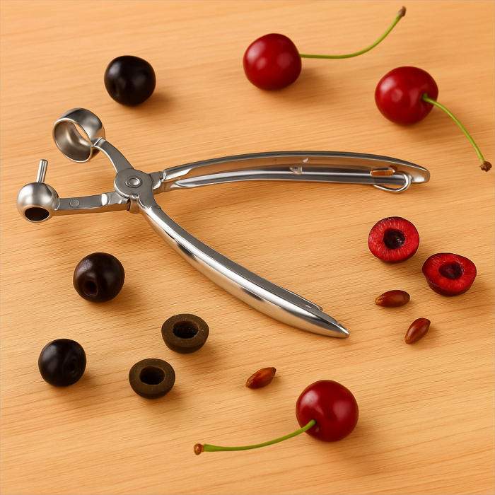 Clește inox pentru scos sâmburi cireșe vișine și măsline bucătărie [3]