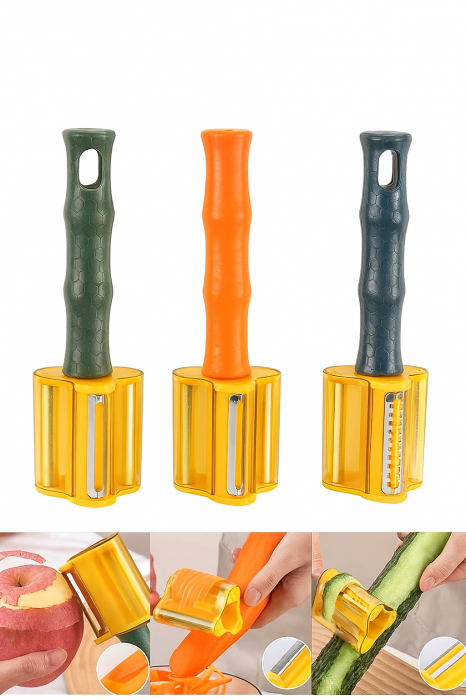 Curățător rotativ 3 în 1 legume fructe lame inox mâner ergonomic [1]