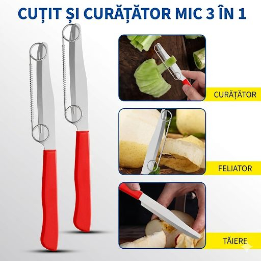 Cuțit Spirală pentru Curățat Cartofi și Fructe [4]