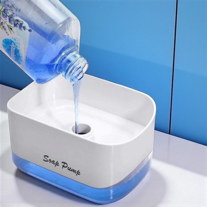 Dispenser detergent 2 în 1 cu suport pentru burete 380 ml [3]