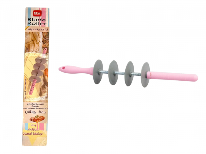 Roller reglabil pentru aluat cu roți ajustabile și mâner ergonomic [3]