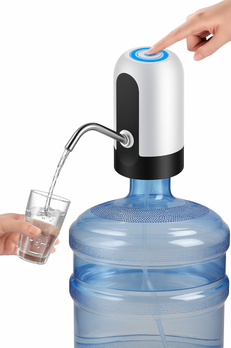Dozator electric portabil apă bidoane 2–5 galoni încărcare USB [1]